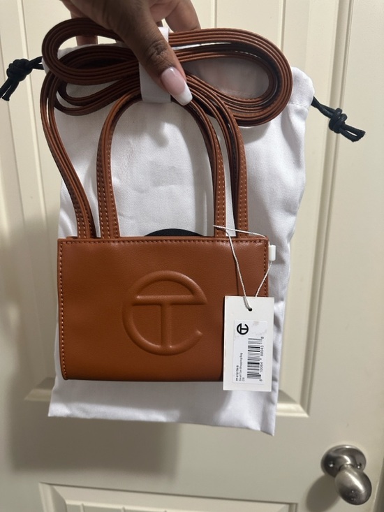 Telfar Handbags - Telfar Small Shopper Crossbody in Cognac Brown